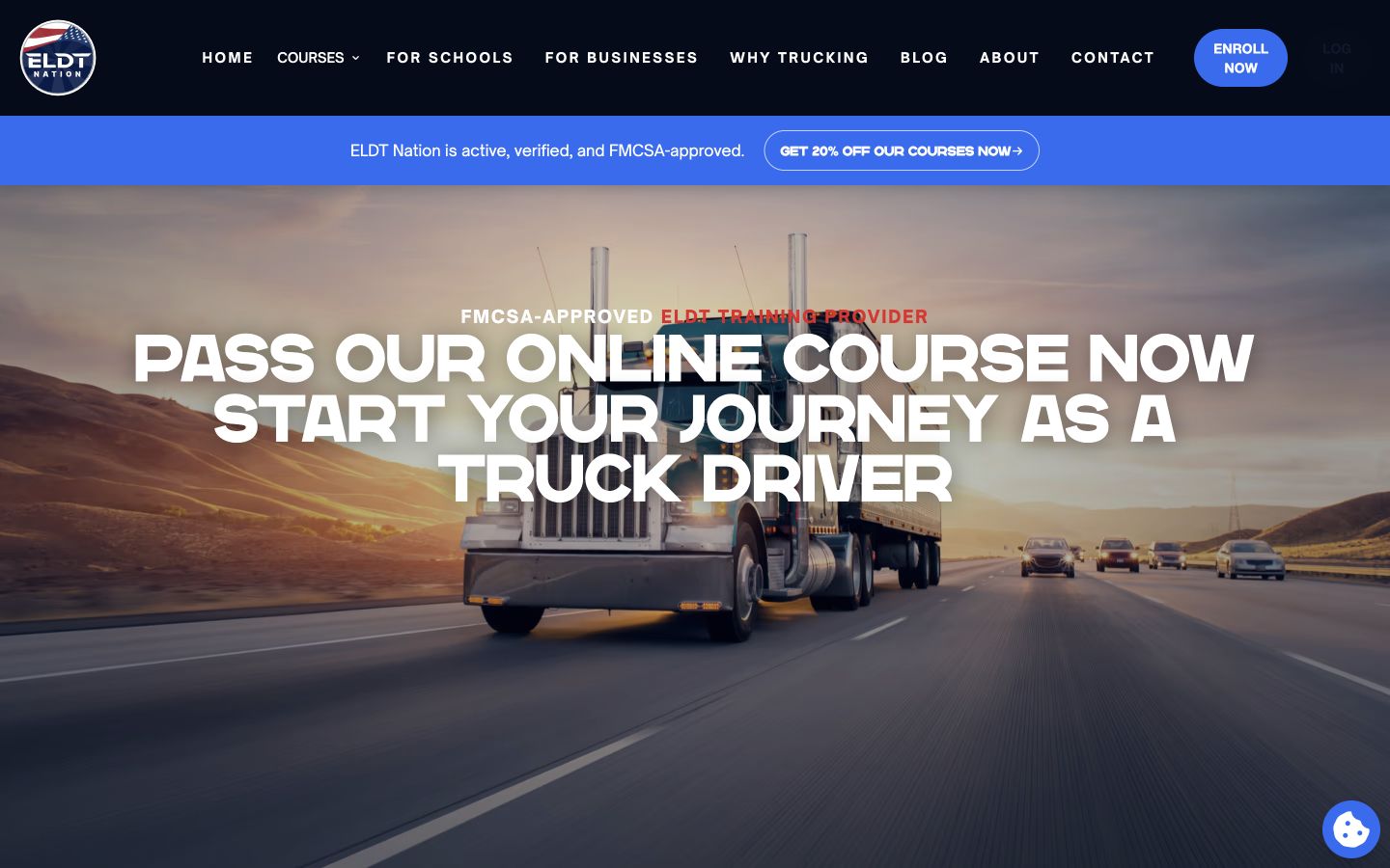 ELDT Nation Course Website — desktop view
