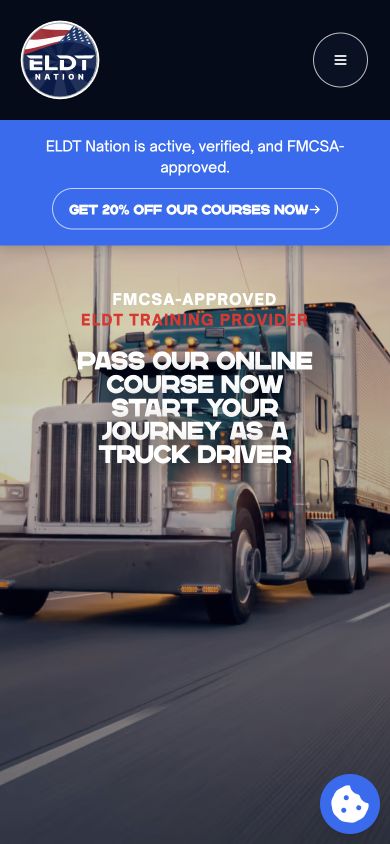 ELDT Nation Course Website — phone view